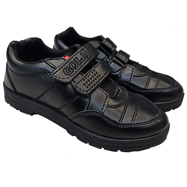 Velcro Black School Shoes