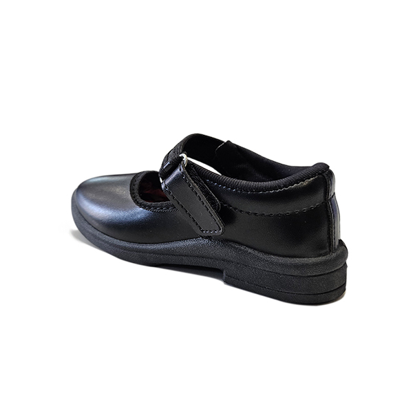 Velcro Black School Shoes For Girls